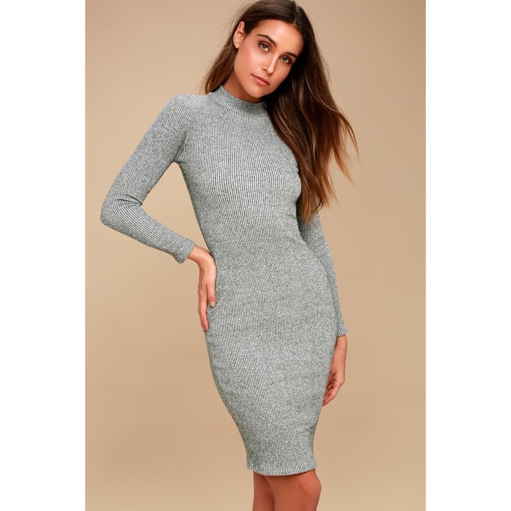 Solemio Long-sleeved, Cutout Bodycon Dress, size 4